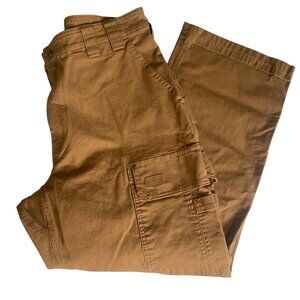Duluth Flex Fire Hose Mens 40x30 (39x29) Relaxed Fit Cargo Pants Brown Cotton Bl